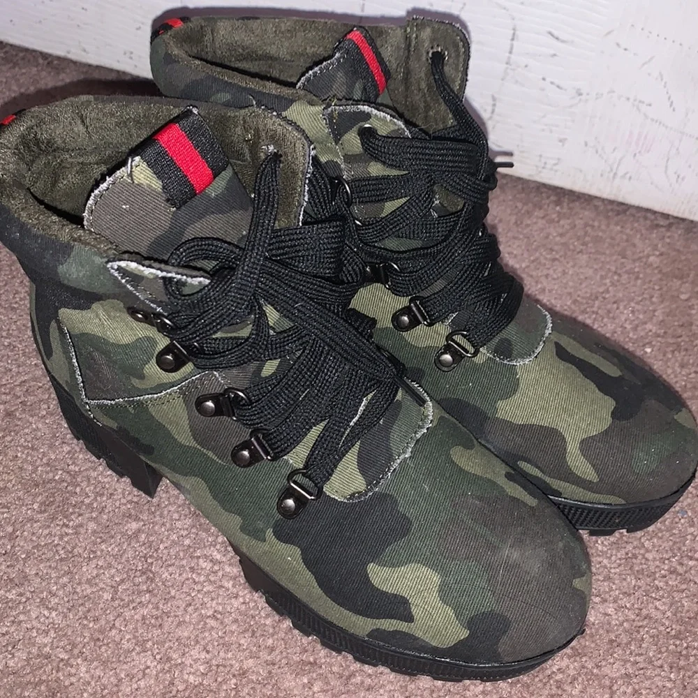 Pazzle Commander Combat Camouflage Rubber Lug Sole Boots - Picture 7 of 12